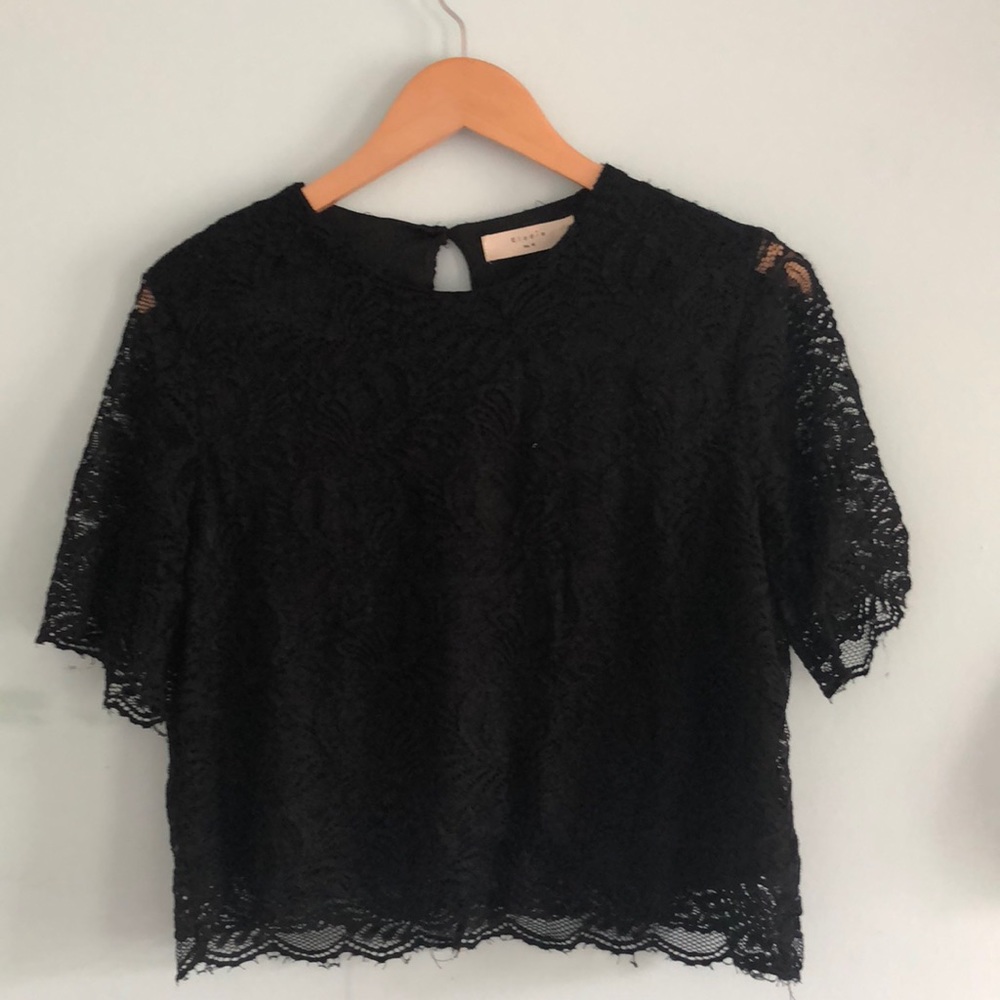 black lace top